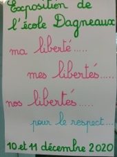 You are currently viewing Exposition à l’ALAE Dagneaux. Les enfants s’expriment sur l’idée de Liberté.